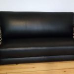 Lederaufarbeitung Sofa mit Tigerapplikationen