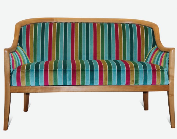 2-Sitzer Sofa mit Streifen aus den 1930er Jahren