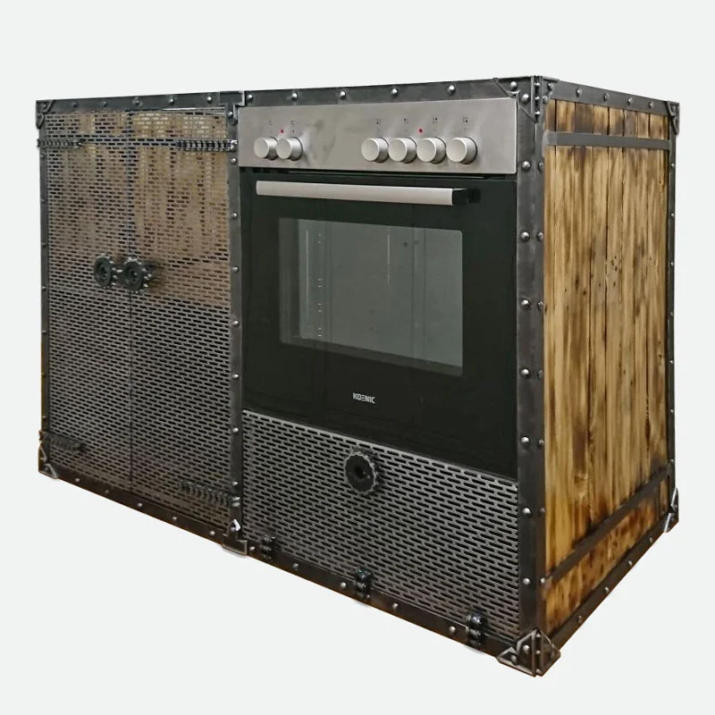 eine küchenzeile im industrial look