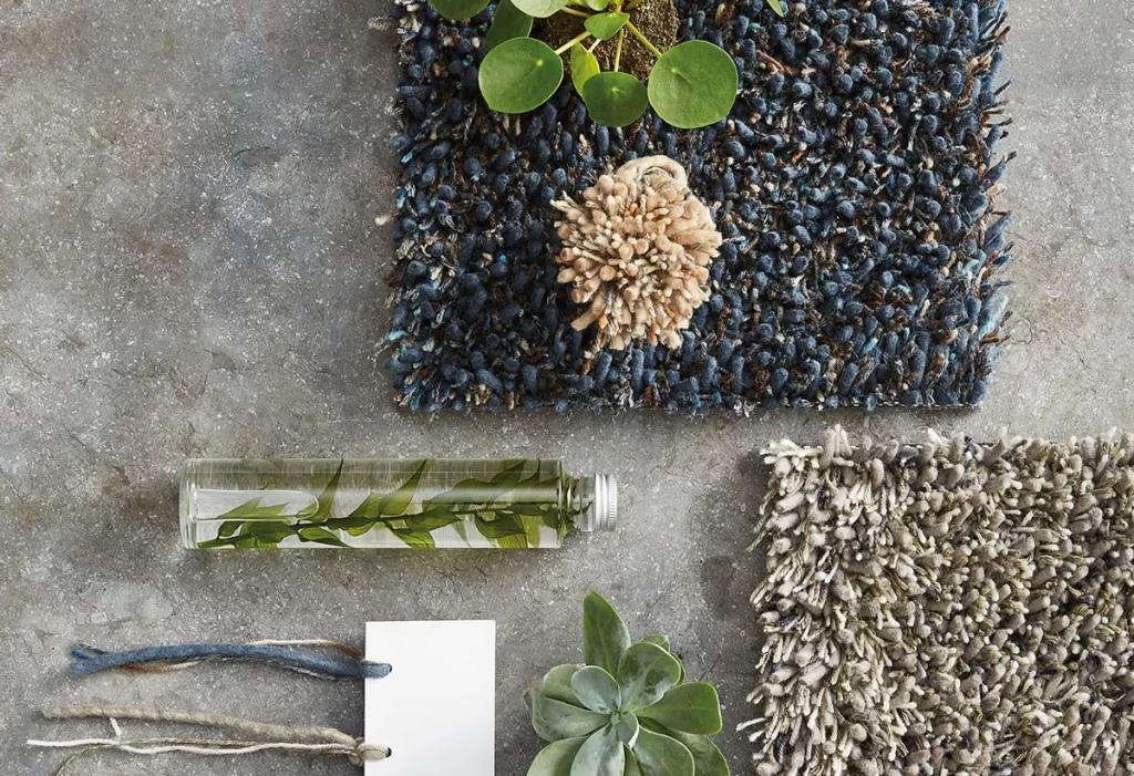 Teppichmuster mit Pflanzen