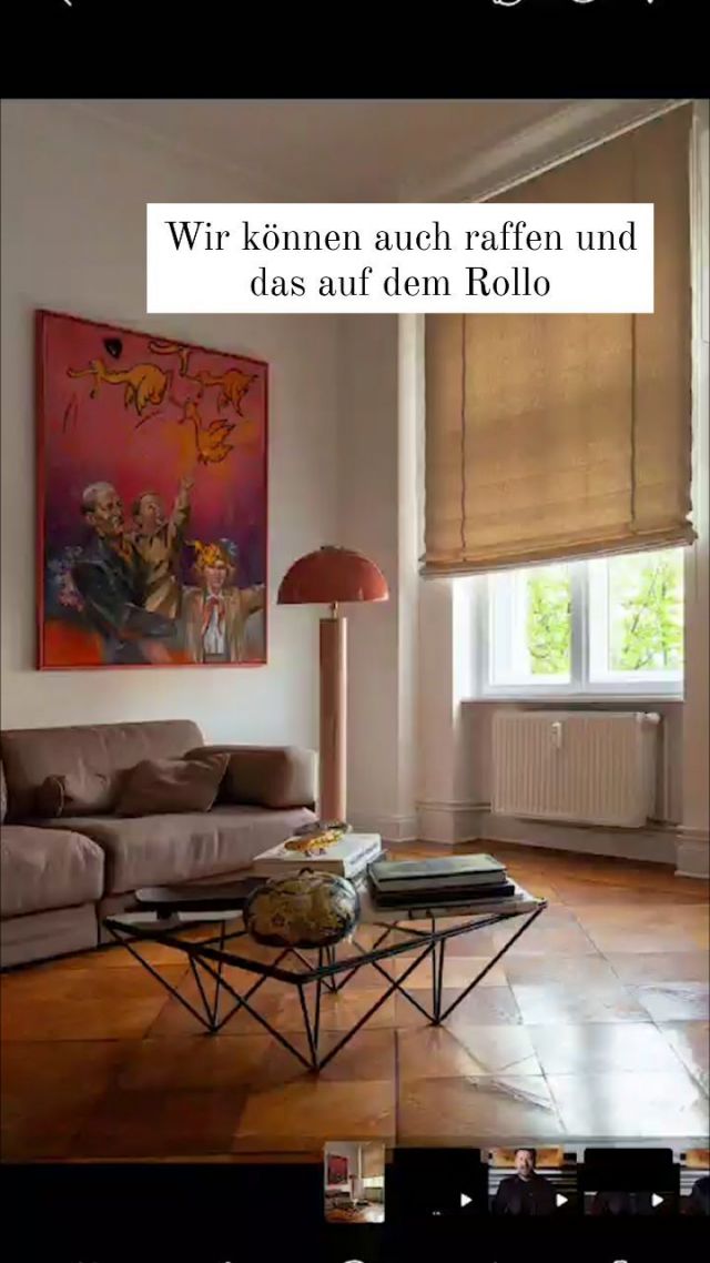 #interiordesign #raffrollo #kunstgalerie #einrichten #liebe #farben
